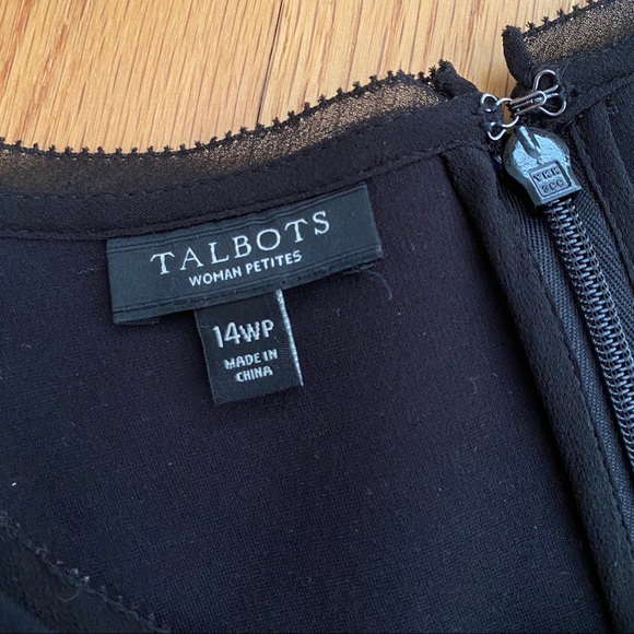 Talbots Black Dress Size 14W Petite - Picture 3 of 5